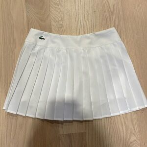 Like new Lacoste pleated white tennis skirt with inner shorts attached